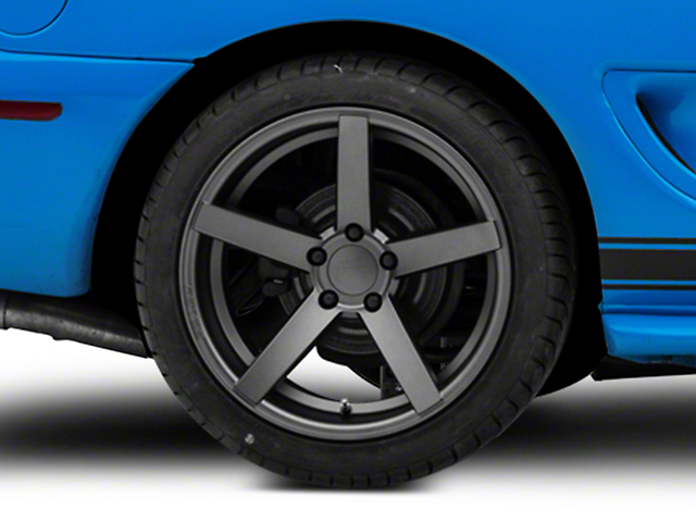Rovos Wheels Durban Gunmetal Wheel; Rear Only; 18x10.5 (94-98 Mustang)
