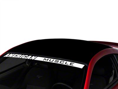 SEC10 Solid Roof Decal; Gloss Gloss Black (94-04 Mustang)