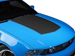 SpeedForm Single Hood Stripe; Matte Black (10-12 Mustang GT, V6)