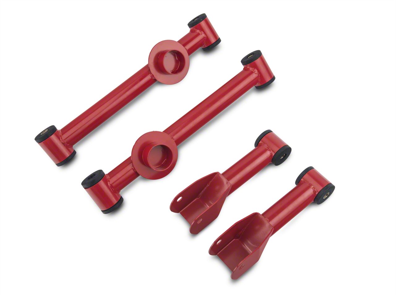 Mustang Rear Upper and Lower Control Arms; Red (79-04 Mustang ...