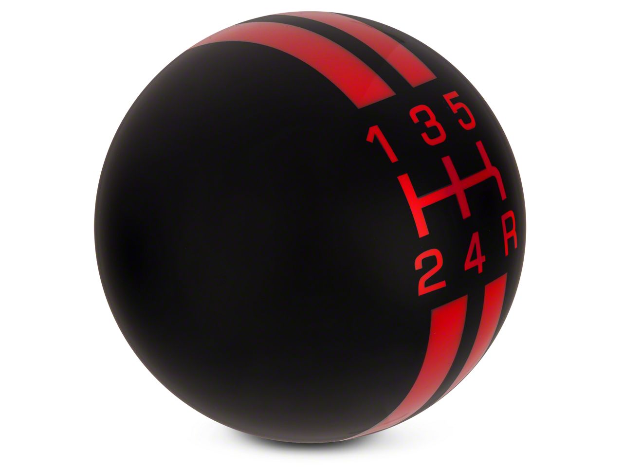 Modern Billet Mustang Rally Stripe 5 Speed Shift Knob Blackred 389085