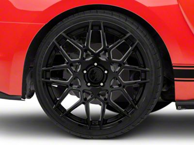 2013 GT500 Style Gloss Black Wheel; Rear Only; 20x10 (15-23 Mustang GT, EcoBoost, V6)