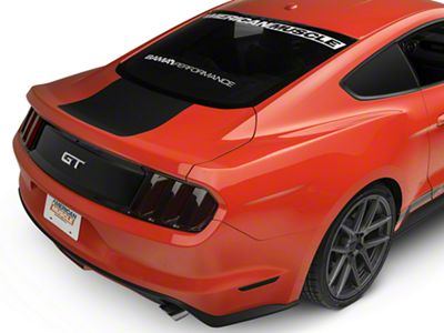 SpeedForm Rear Decklid Accent Decal; Matte Black (15-23 Mustang)