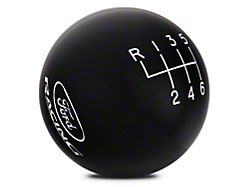 Ford Performance 6-Speed Shift Knob with Ford Racing Logo; Black (15-23 Mustang GT, EcoBoost, V6)
