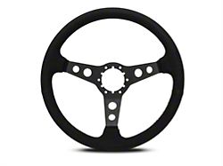 OPR 3-Spoke Steering Wheel with Holes; Black Suede (84-04 Mustang)