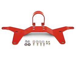BMR Rear Tunnel Brace with Driveshaft Safety Loop; Red (05-14 Mustang)