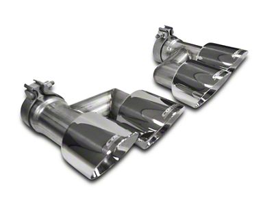Corsa Performance Quad Twin Pro Series Exhaust Tips; 4-Inch; Polished (15-17 Mustang GT Premium w/ Corsa Exhaust)