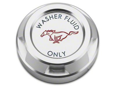 Drake Muscle Cars Washer Reservoir Cap with Running Pony Logo (15-23 Mustang GT, EcoBoost, V6)
