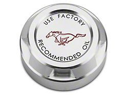 Drake Muscle Cars Oil Cap Cover with Running Pony Logo (15-17 Mustang GT, V6)