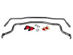 BMR Adjustable Front and Rear Sway Bars; Black Hammertone (15-23 Mustang)