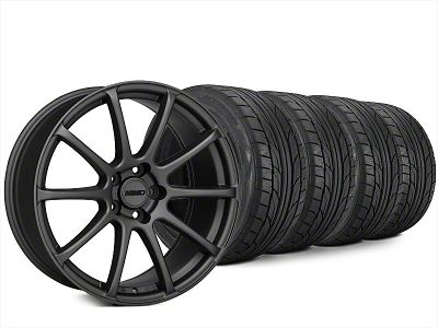 MMD Axim Charcoal Wheel and NITTO NT555 G2 Tire Kit; 20x8.5 (15-23 Mustang GT, EcoBoost, V6)