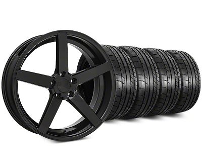 Rovos Wheels Rovos Durban Gloss Black and Mickey Thompson Street Comp Tire Kit; 20x8.5 (15-23 Mustang GT, EcoBoost, V6)