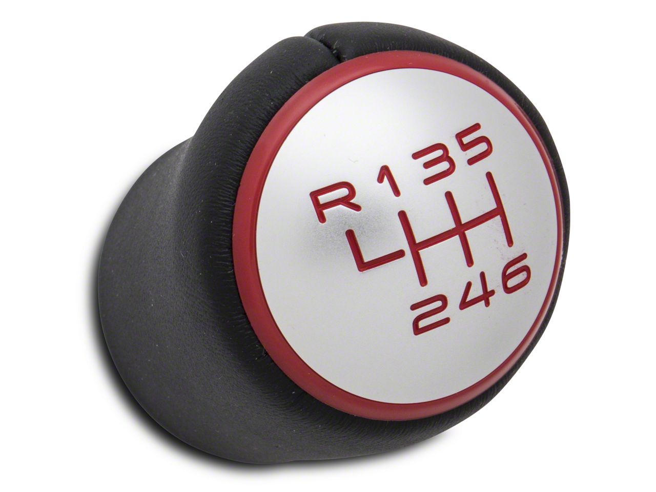 Black & Red 6 Speed Car Manual Gear Shift Knob Ball Fit For Ford  Mustang GT 500