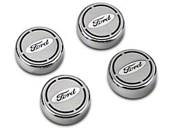 SR Performance Engine Cap Covers with Black Carbon Fiber Inlay; Ford Oval Logo (15-17 Mustang)