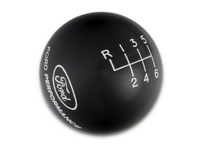 Ford Performance 6-Speed Shift Knob with Ford Performance Logo; Black (15-23 Mustang GT, EcoBoost, V6)