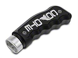 Barton Automatic Pistol Grip Shifter Handle with Coyote Logo; Black (15-23 Mustang GT, EcoBoost, V6)