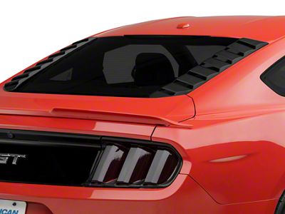 MP Concepts Sport Rear Window Louvers; Matte Black (15-23 Mustang Fastback)