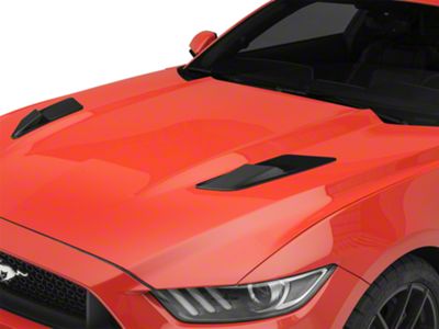 MP Concepts Hood Vent Louvers; Gloss Black (15-17 Mustang EcoBoost, V6)