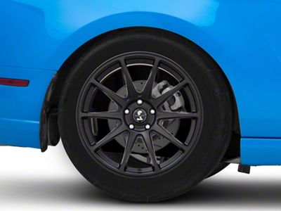 Shelby Style SB203 Satin Black Wheel; Rear Only; 19x10.5 (10-14 Mustang)