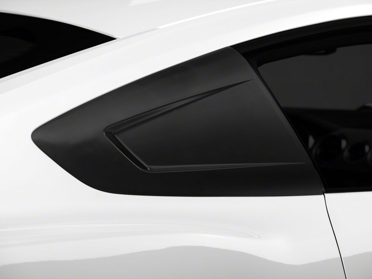 MMD Mustang Quarter Window Scoops; Unpainted 39837600 (1522 Mustang