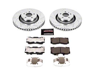 PowerStop Z23 Evolution Sport Brake Rotor and Pad Kit; Front (15-23 Mustang Standard GT, EcoBoost w/ Performance Pack)
