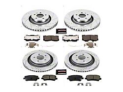 PowerStop Z23 Evolution Sport Brake Rotor and Pad Kit; Front and Rear (15-23 Mustang Standard GT, EcoBoost w/ Performance Pack)