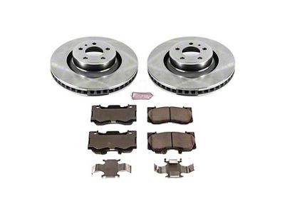 PowerStop OE Replacement Brake Rotor and Pad Kit; Front (15-23 Mustang Standard GT, EcoBoost w/ Performance Pack)
