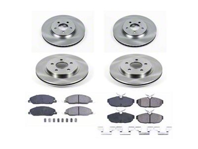 PowerStop OE Replacement Brake Rotor and Pad Kit; Front and Rear (05-10 Mustang GT; 11-14 Mustang Standard GT)