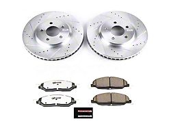 PowerStop Z26 Street Warrior Brake Rotor and Pad Kit; Front (05-10 Mustang GT; 11-14 Mustang Standard GT)