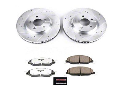 PowerStop Z26 Street Warrior Brake Rotor and Pad Kit; Front (05-10 Mustang GT; 11-14 Mustang Standard GT)