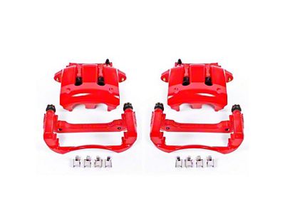 PowerStop Performance Front Brake Calipers; Red (05-14 Mustang Standard GT, V6)