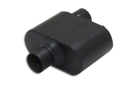 Flowmaster Super 10 Series Offset/Center Oval Muffler; 2.50-Inch Inlet/2.50-Inch Outlet (Universal; Some Adaptation May Be Required)