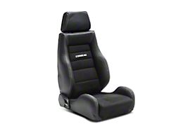 Corbeau GTS II Reclining Seats with Double Locking Seat Brackets; Black Leather/Suede (94-98 Mustang)