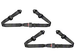 Corbeau Bolt-In Lap Belts; Black (Universal; Some Adaptation May Be Required)