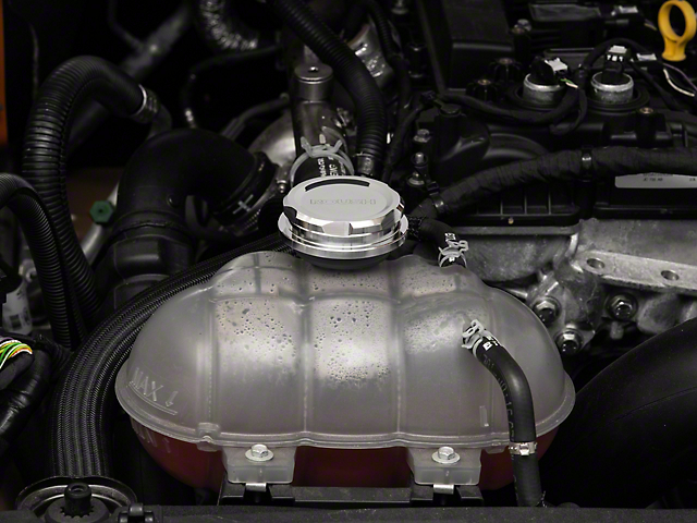 Roush Billet Radiator Cap; Polished (96-23 Mustang)