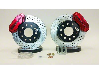 Baer SS4+ Deep Stage Drag Race Front Big Brake Kit; Fire Red Calipers (15-23 Mustang GT, EcoBoost, V6)