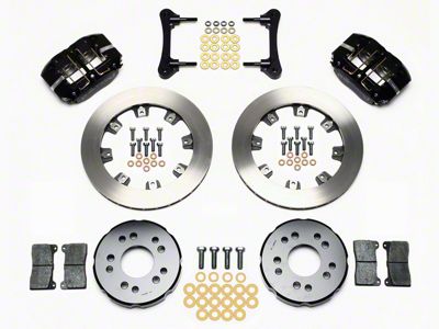 Wilwood DynaPro Drag Race Front Big Brake Kit; Anodized Gray Calipers (05-14 Mustang)