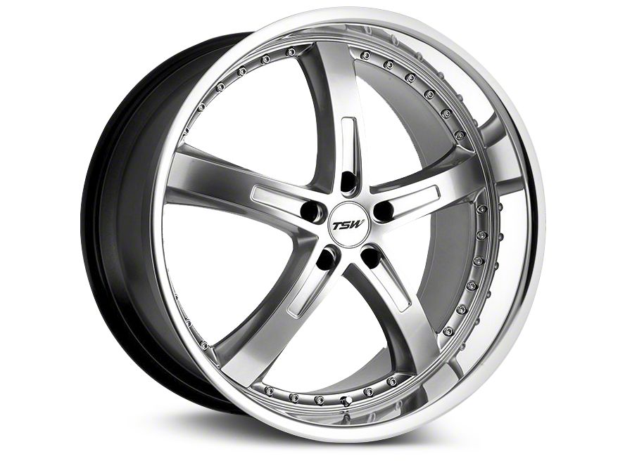 TSW Mustang Jarama Hyper Silver Wheel; 20x8.5 2085JAR405114S76 (05-09 ...