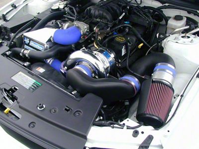 Vortech V-2 Si-Trim Supercharger Kit with Charge Cooler; Satin Finish (05-08 Mustang V6)