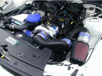 Vortech V-2 Si-Trim Supercharger Tuner Kit with Charge Cooler; Polished Finish (05-09 Mustang V6)