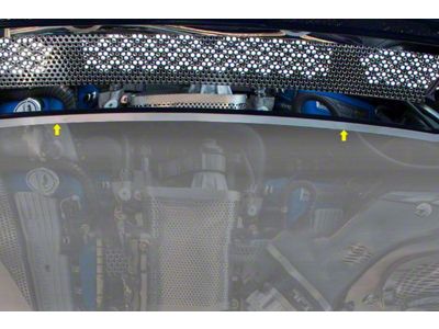 Perforated Upper Hood Vent Grille; Brushed (10-14 Mustang GT500)