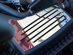 Polished Factory Air Box Accent Plate; Black Carbon Fiber Inlay (15-23 Mustang GT, EcoBoost, V6)