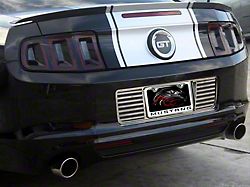 Slotted Rear License Plate Surround; Polished (13-14 Mustang)