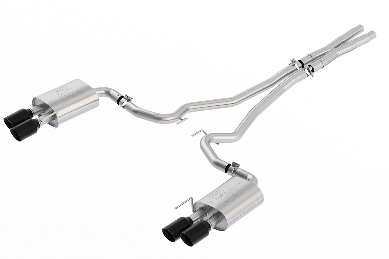 Ford Performance Sport Cat-Back Exhaust with Black Chrome Tips (18-23 Mustang GT w/o Active Exhaust)