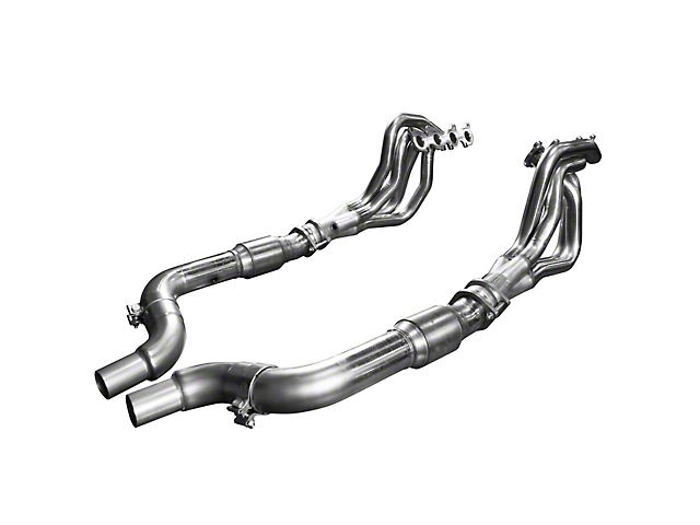 Kooks 2-Inch Long Tube Headers; Green Catted (15-23 Mustang GT)