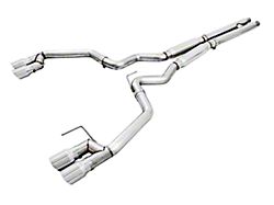 AWE Track Edition Cat-Back Exhaust with Chrome Silver Tips (18-23 Mustang GT Fastback w/o Active Exhaust)