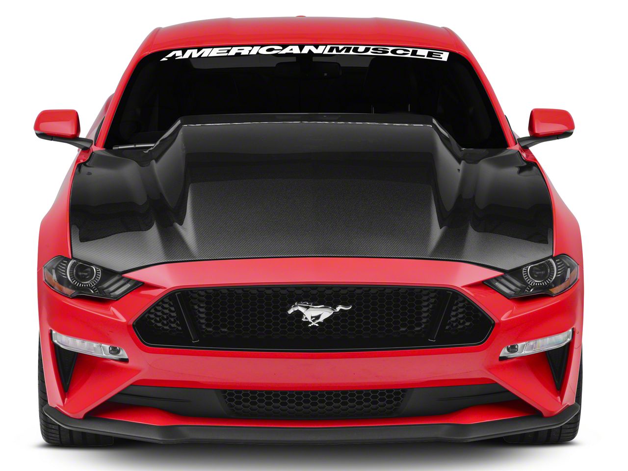 Anderson Composites Mustang Inch Type Cj Cowl Hood Double Sided Carbon Fiber Ac Hd Fdmu Cj