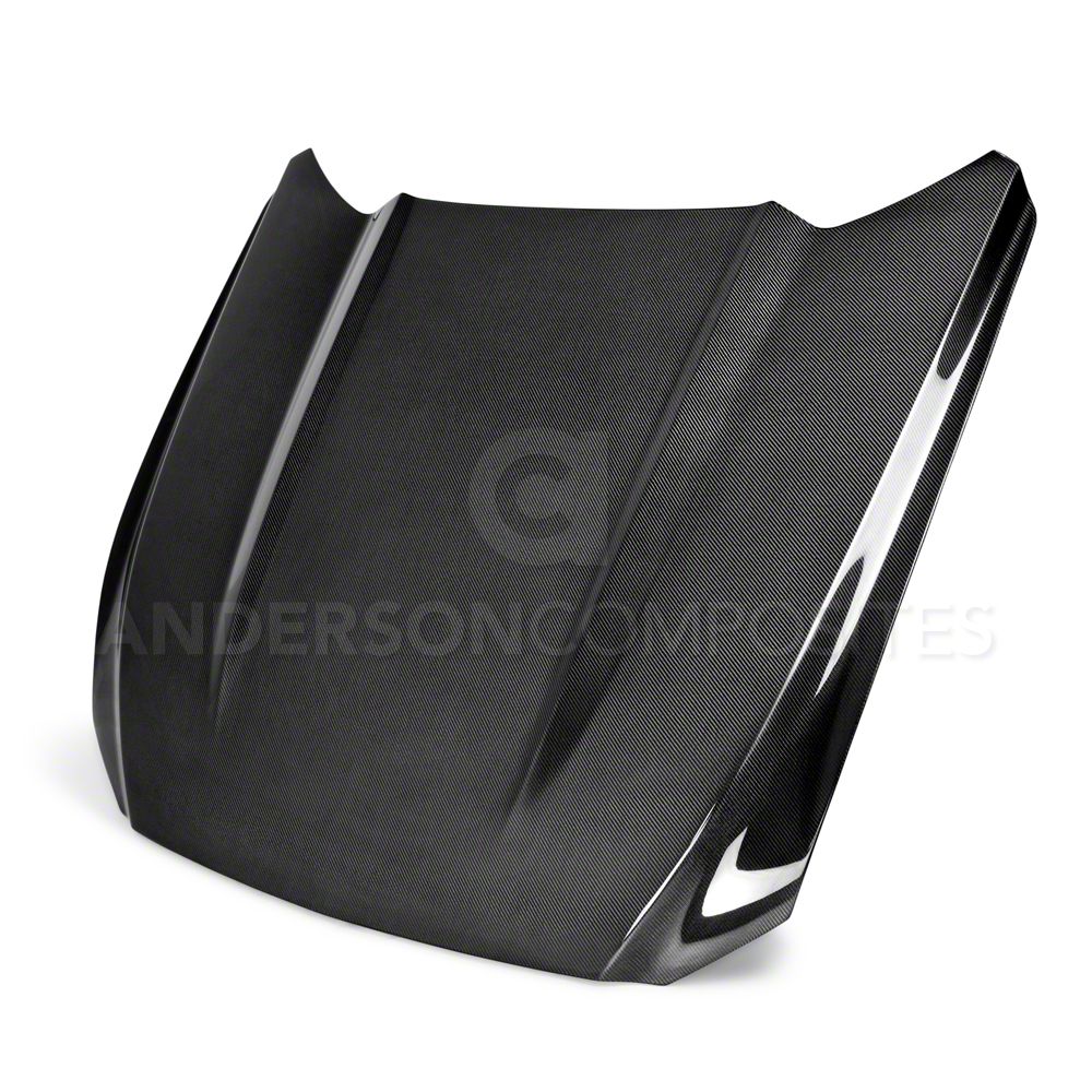 Anderson Composites Type-OE Hood; Carbon Fiber (15-17 Mustang GT, EcoBoost, V6)