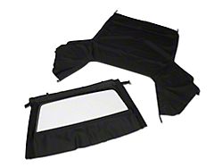 OPR Convertible Top with Tinted Glass; Pinpoint Black (91-93 Mustang Convertible)