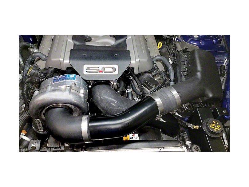 Procharger High Output Intercooled Supercharger Complete Kit with Factory Airbox and P-1SC-1; Satin Finish (15-17 Mustang GT)